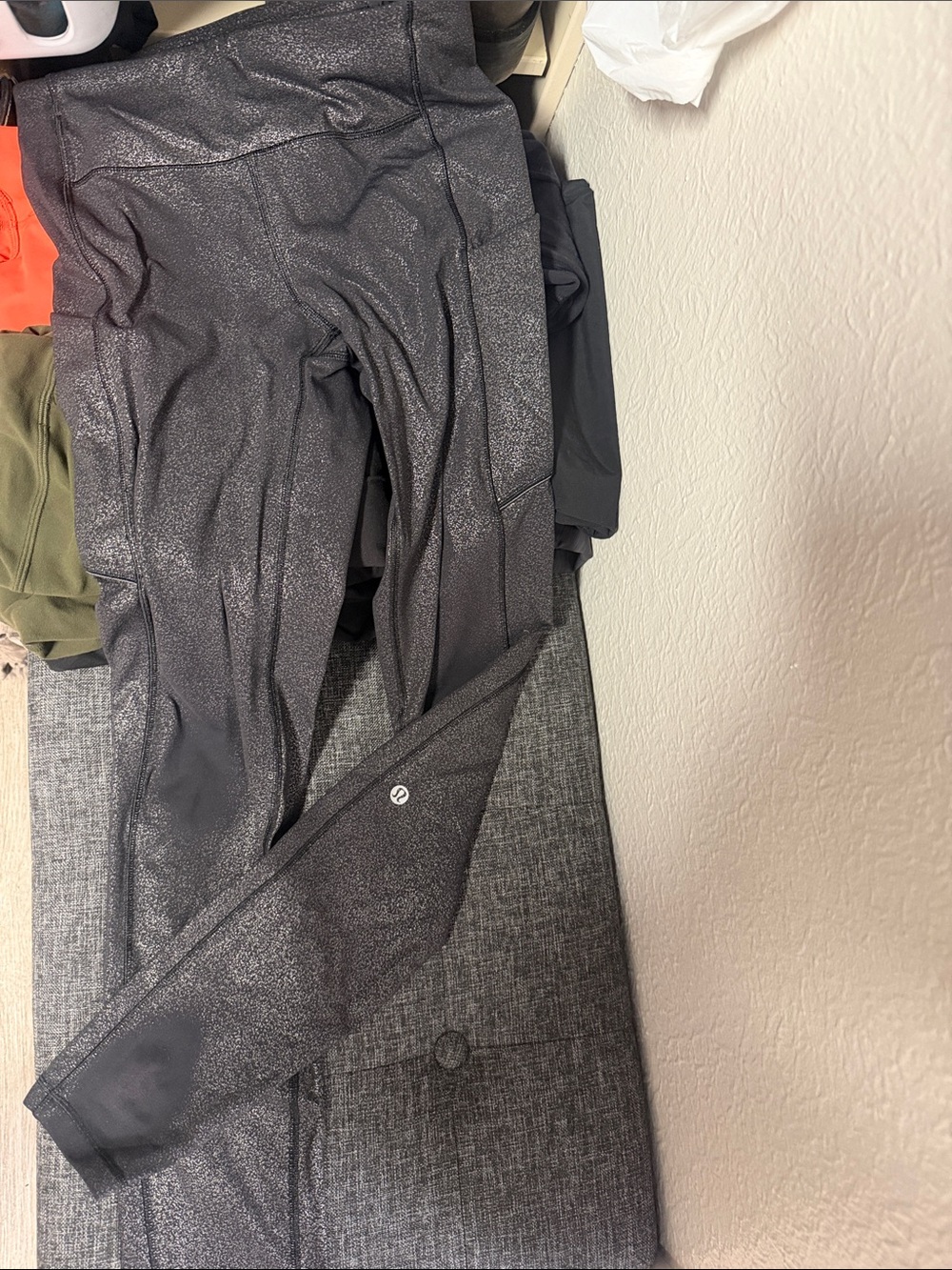 lululemon athletica Metallic Black High-Rise Leggings